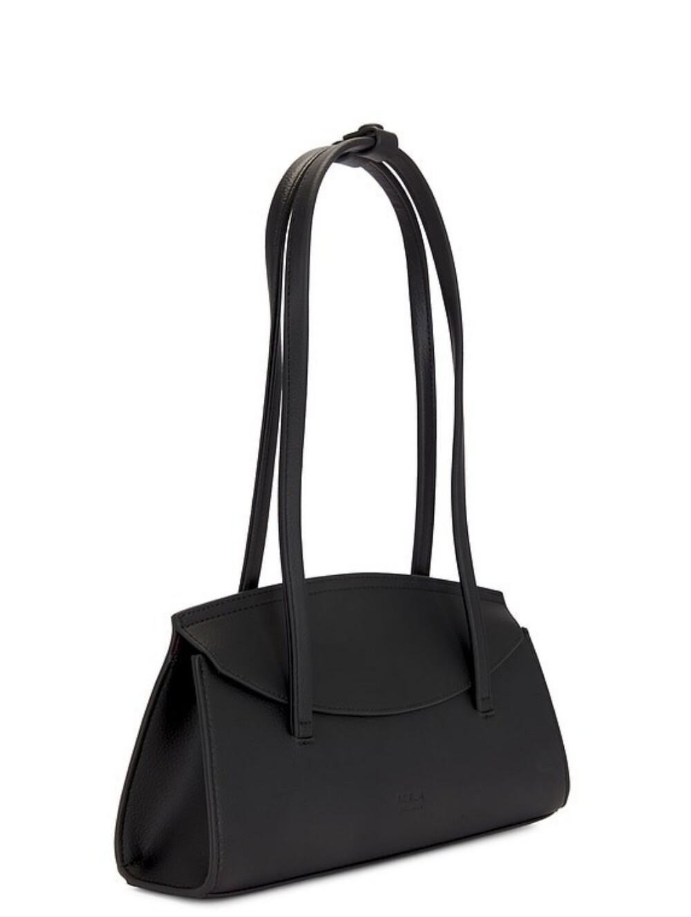 FREJA NEW YORK Caroline Bag - Pebbled Black Shoulder Bag with Thin Straps - Picture 8 of 9